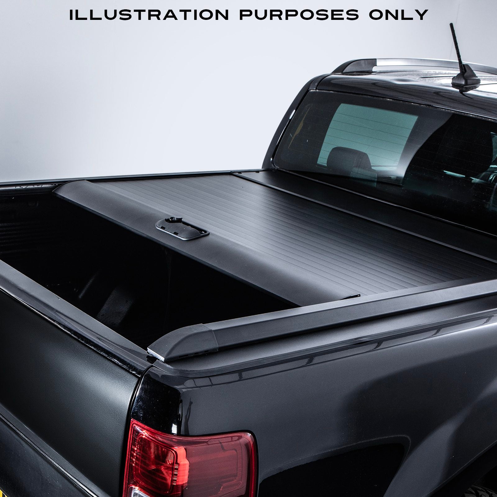 Toyota Hilux Revo MK8 & MK9 2015+ Black Aluminium Roller Tonneau Cover