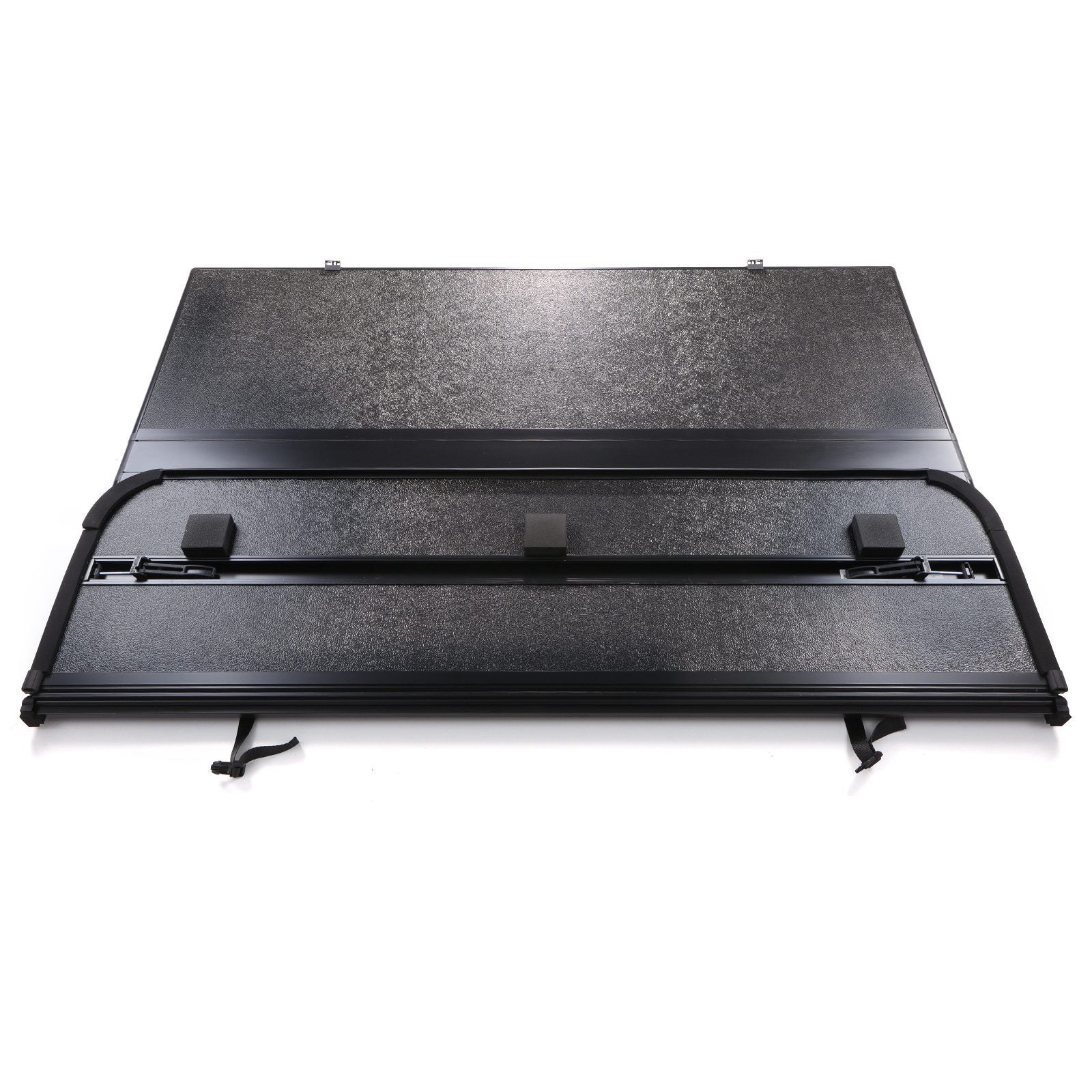 Toyota Hilux MK8 MK9 2015+ Black Tri-Fold Hard Tonneau Cover