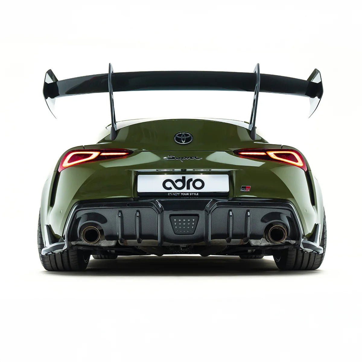 TOYOTA GR SUPRA MK5 PRE-PREG CARBON FIBRE AT-P1 SWAN NECK REAR WING BY ADRO (2019+)