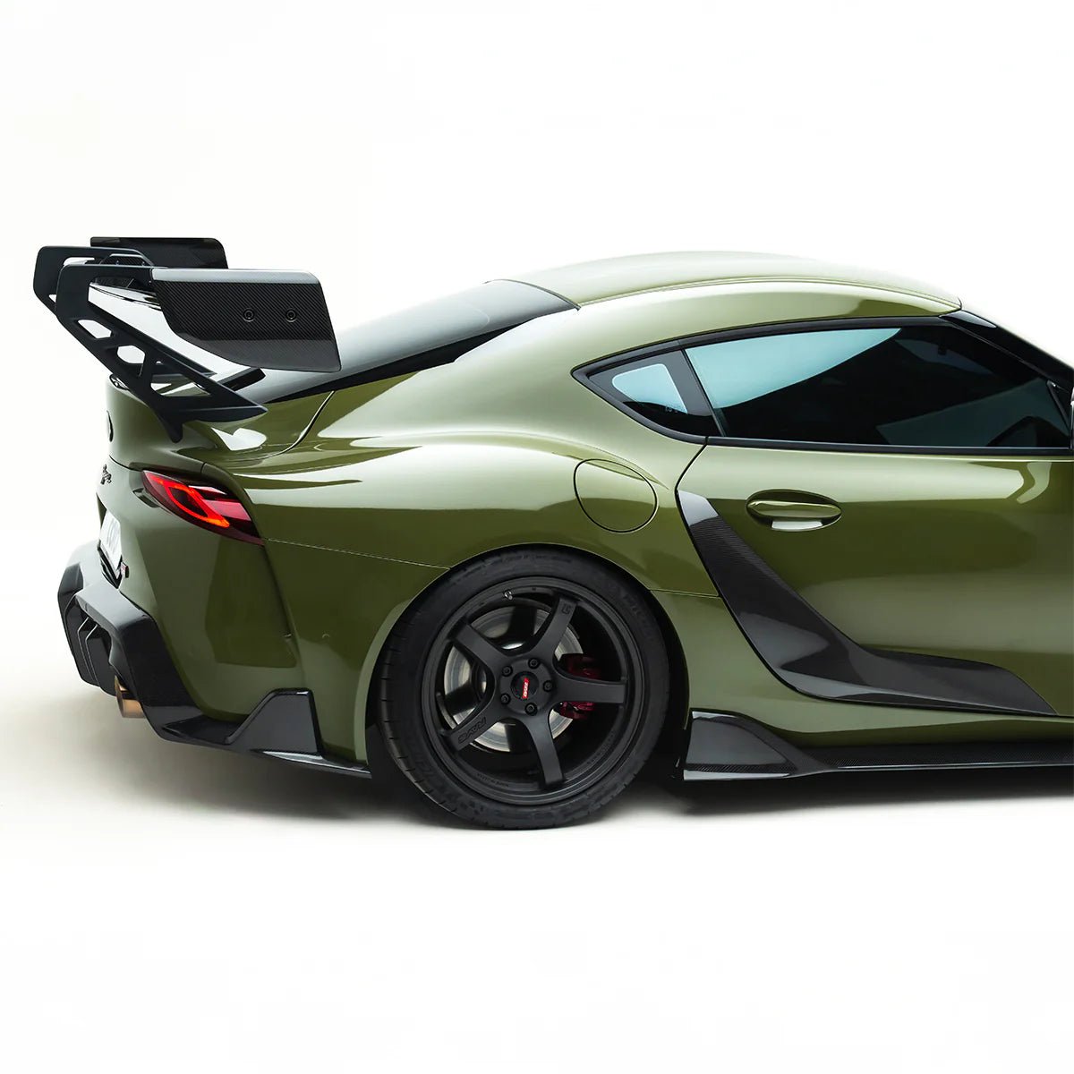 TOYOTA GR SUPRA MK5 PRE-PREG CARBON FIBRE AT-P1 SWAN NECK REAR WING BY ADRO (2019+)