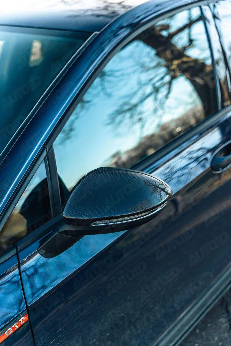 VW GOLF / GOLF GTI / GOLF R MK8 & MK8.5 CARBON FIBRE WING MIRROR COVERS (2019+)