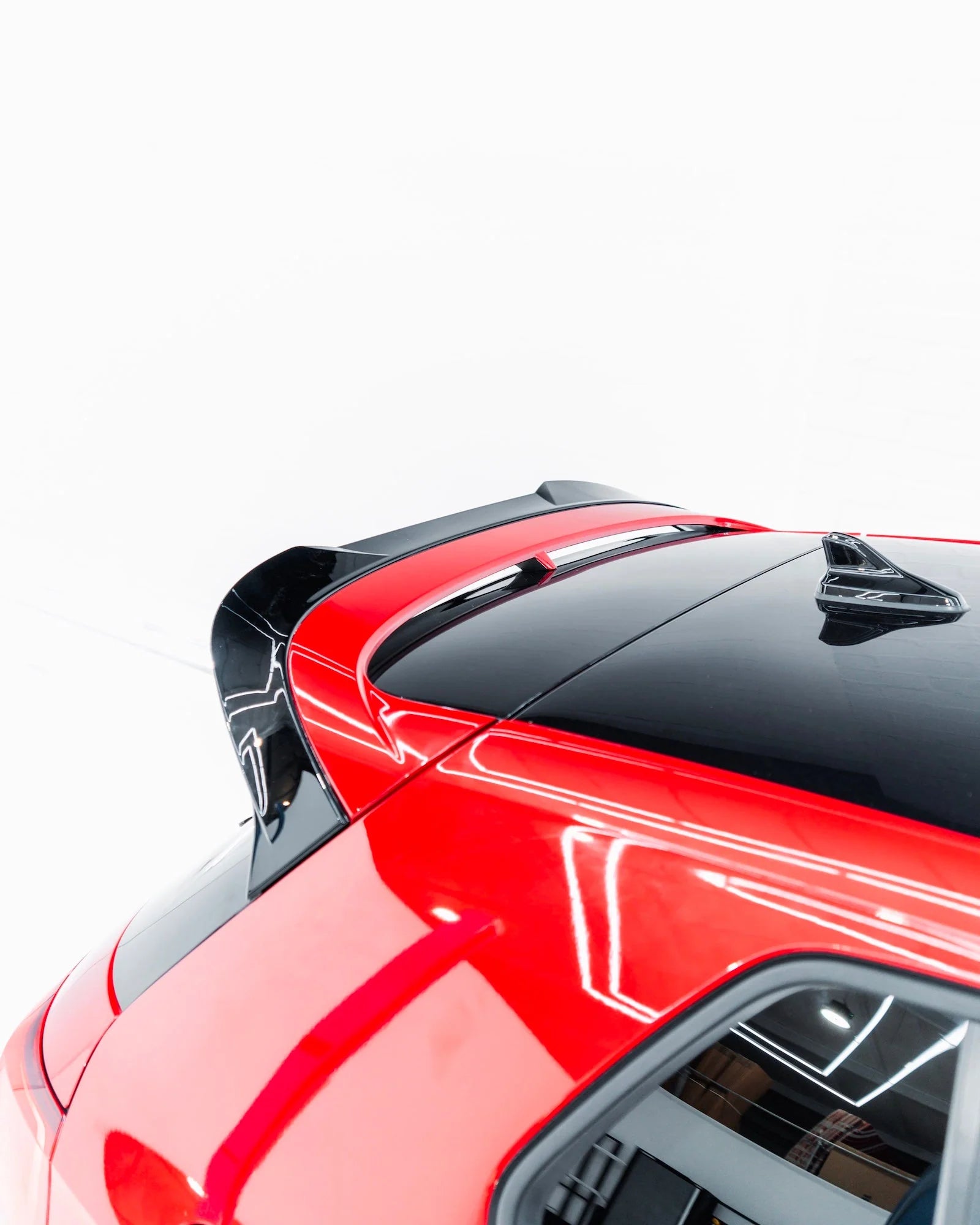 VW Golf R & Golf GTI Clubsport Mk8 EVO-1 Gloss Black Rear Spoiler by ZAERO (2020+)