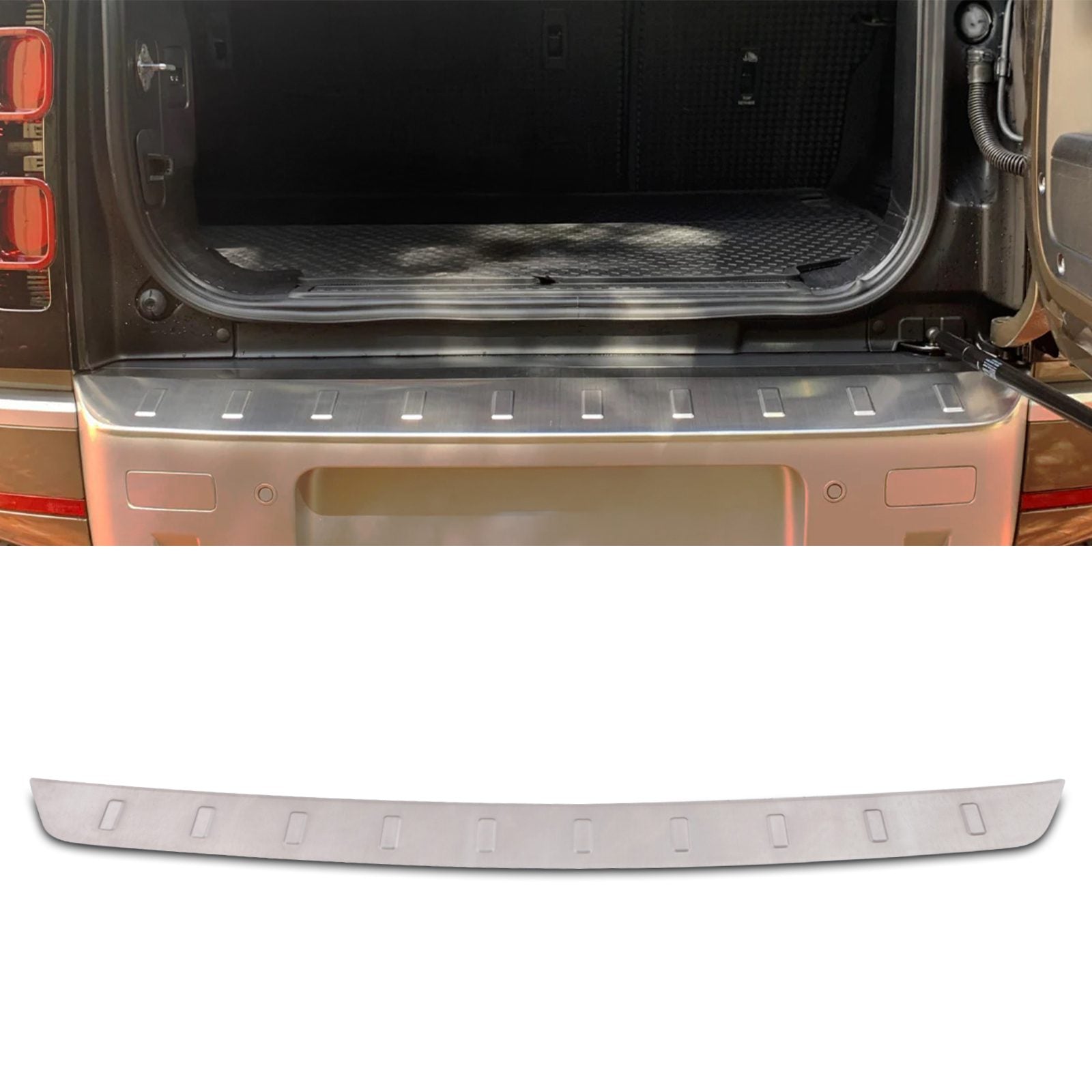 Predator 4x4 Stainless Steel Silver Rear Bumper Protector Cover To Fit Land Rover Defender L663 2020+