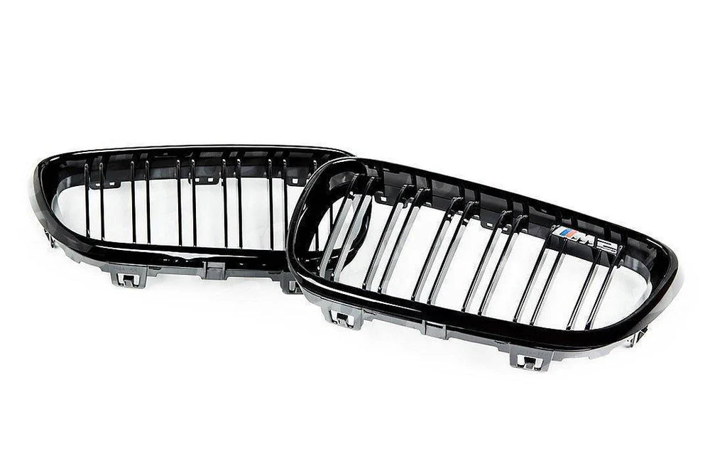 BMW M2 F87 & 2 Series, M235i, M240i F22 F23 Gloss Black Kidney Grilles (2014-2020)