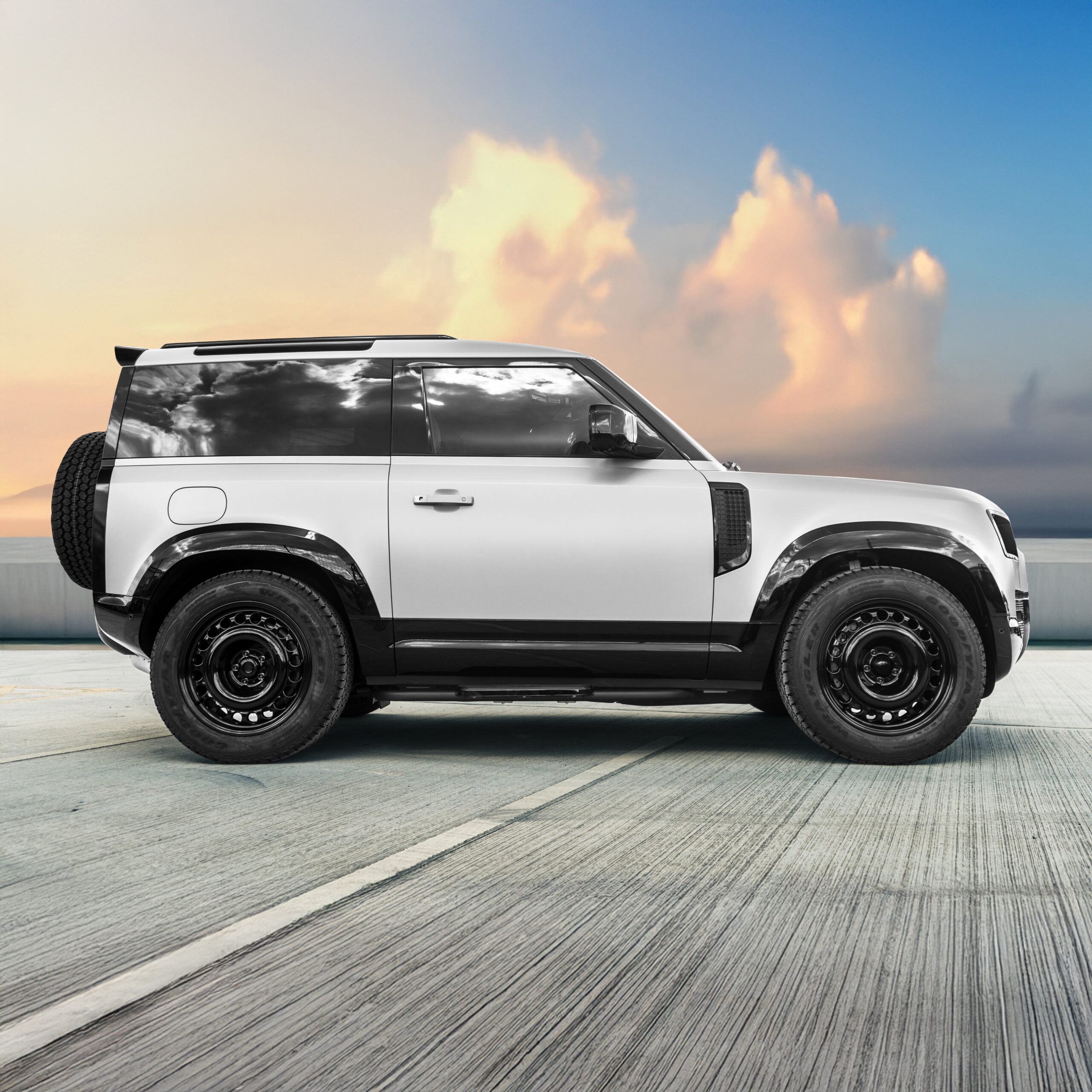 Predator 4x4 Black Pack Running Boards To Fit Land Rover Defender 90 L663 2020+
