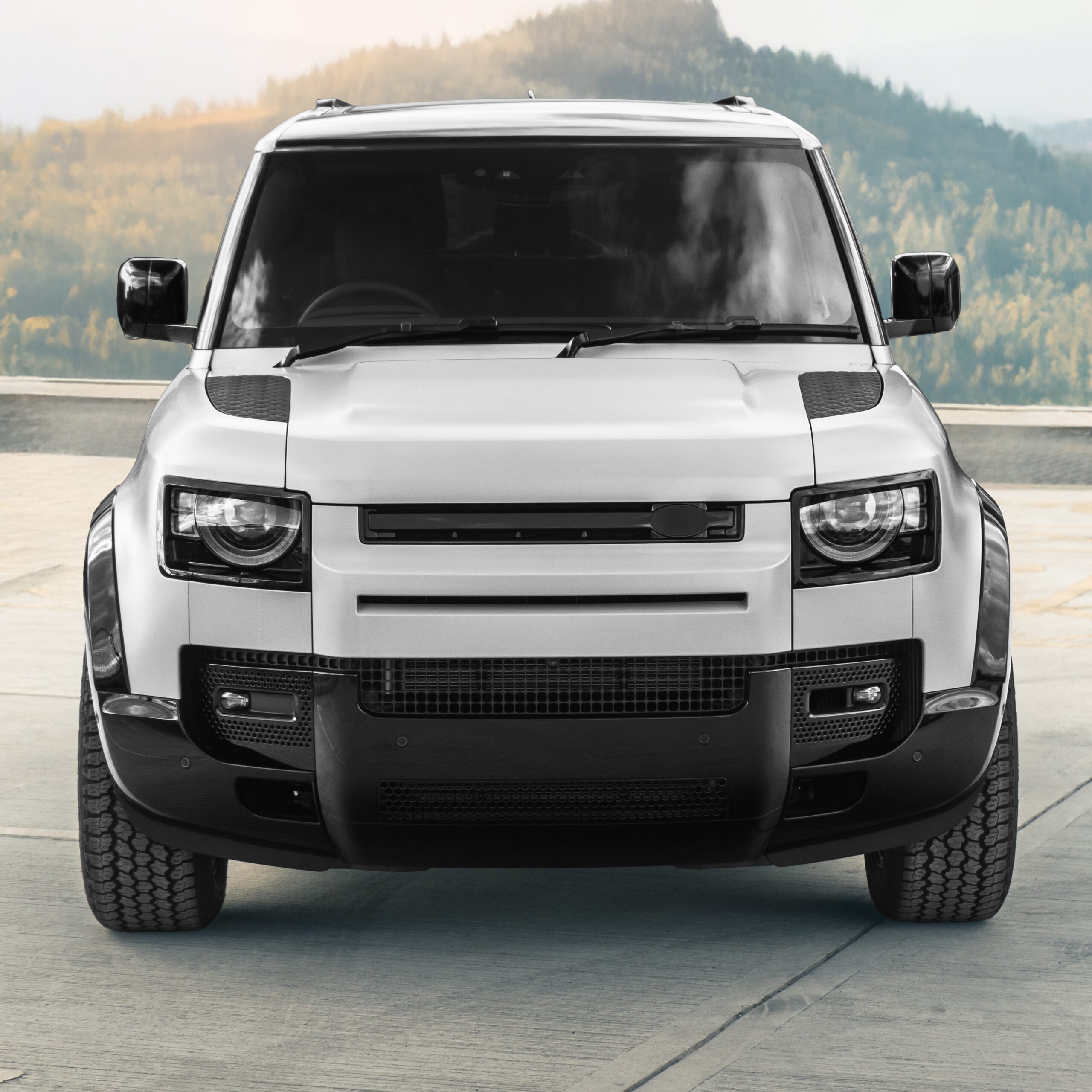 Predator 4x4 Gloss Black Front Outer Grille Inserts To Fit Land Rover Defender L663 2020+