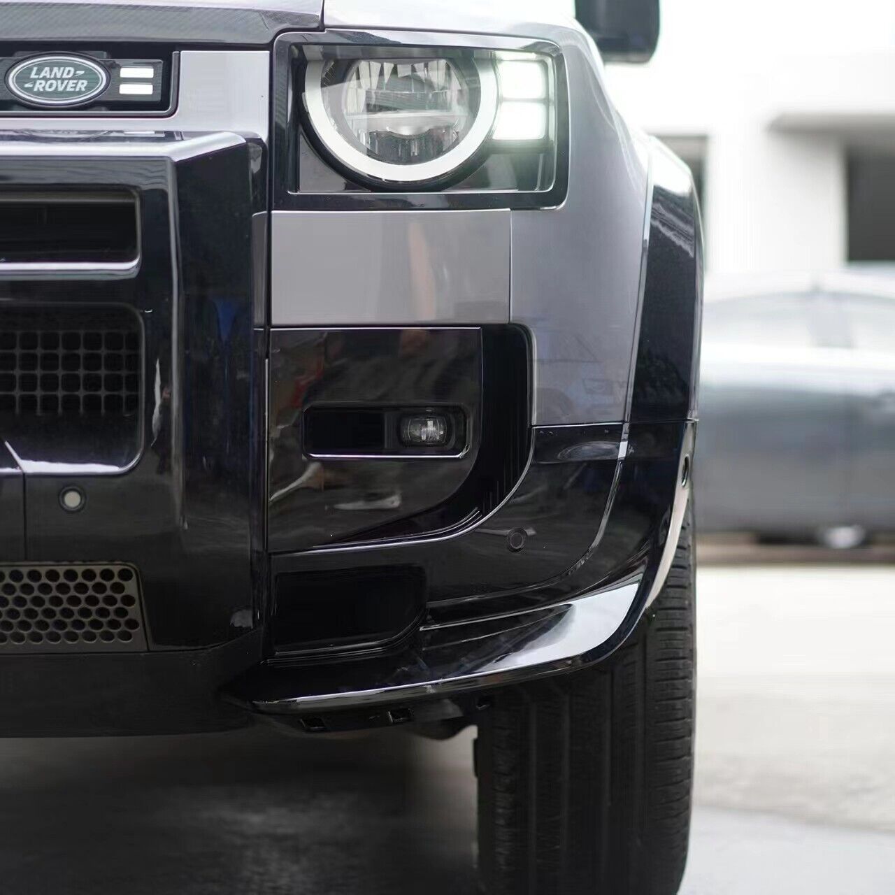 Predator 4x4 Gloss Black Front Trim Kit Kit To Fit Land Rover Defender L663 2020+