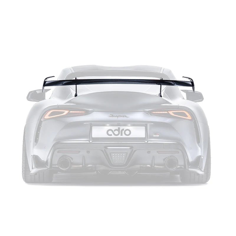 TOYOTA GR SUPRA A90 MK5 PRE-PREG CARBON FIBRE SWAN NECK AT-R2 REAR WING BY ADRO (2019+)