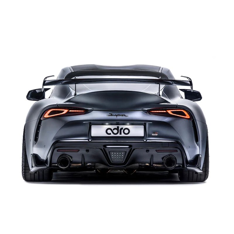 TOYOTA GR SUPRA A90 MK5 PRE-PREG CARBON FIBRE SWAN NECK AT-R2 REAR WING BY ADRO (2019+)