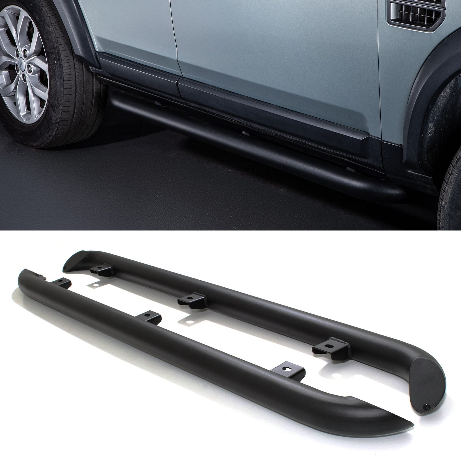 Land Rover Discovery 3 & 4 L319 04-16 Stainless Steel Black Side Bars