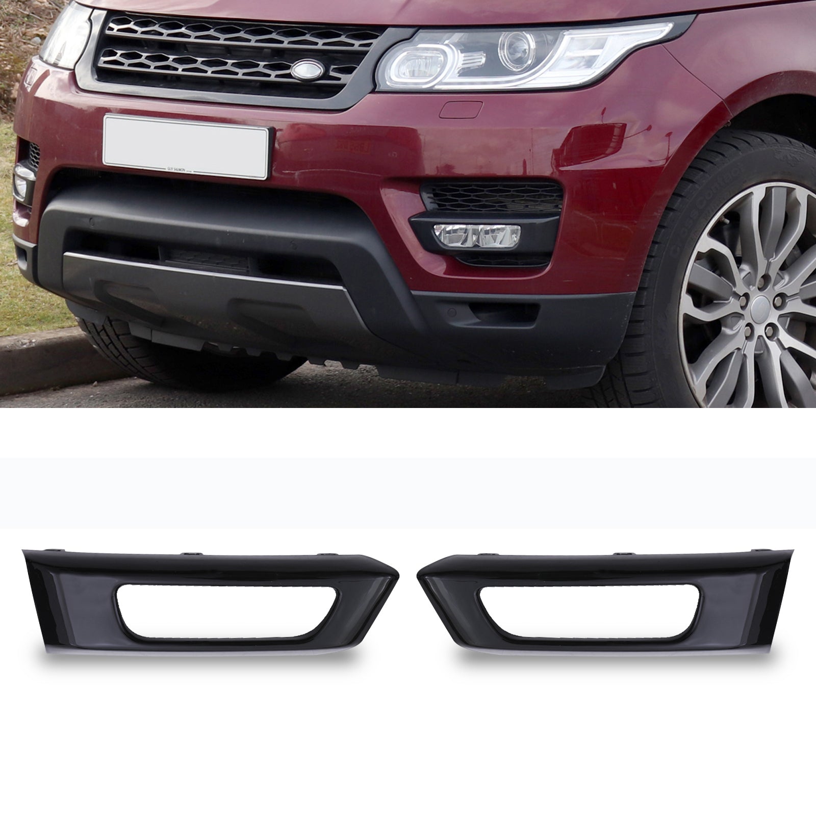 Predator 4x4 Front Fog Light Covers To Fit Range Rover Sport L494