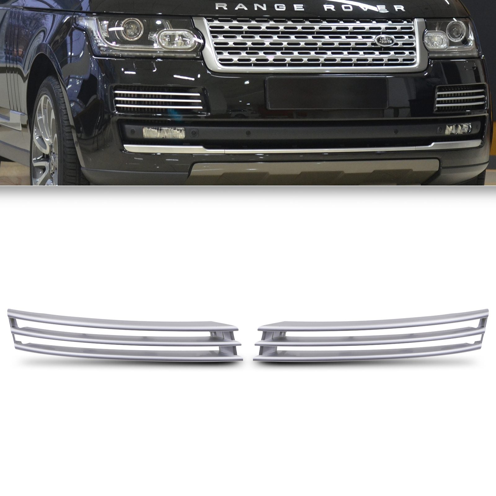 Predator 4x4 Front Bumper Lower Grilles To Fit Range Rover Vogue L405 13-17