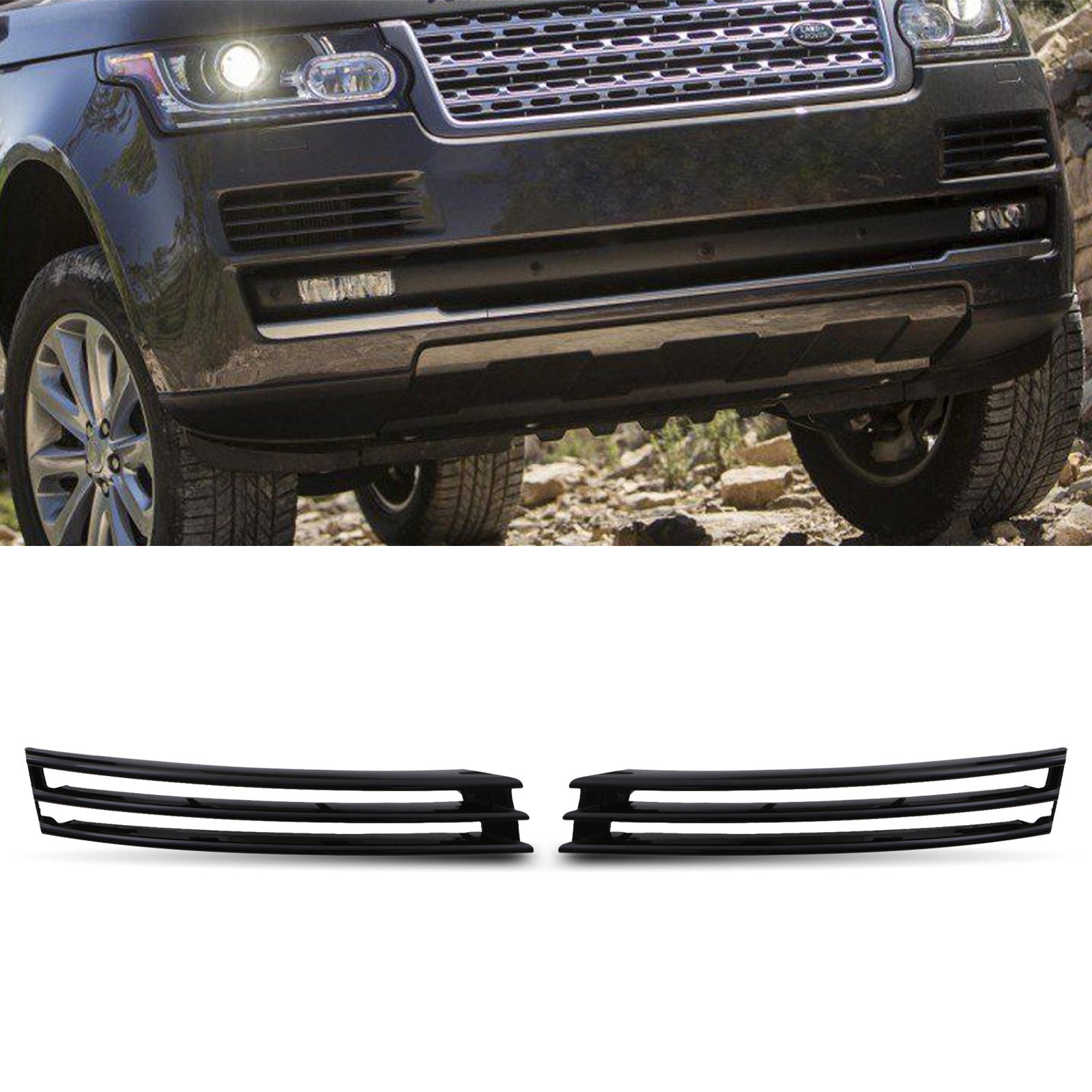 Predator 4x4 Lower SV Look Front Bumper Inserts To Fit Range Rover Vogue