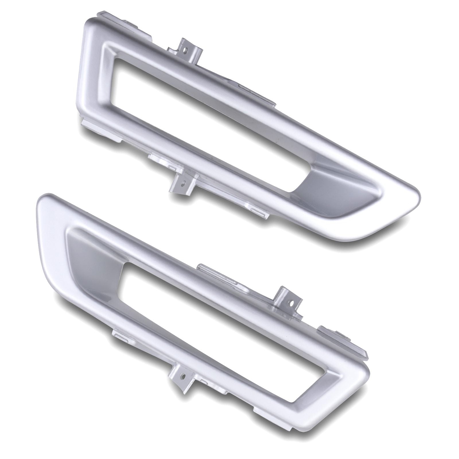 Predator 4x4 Silver Front Fog Light Covers To Fit Land Rover Discovery Sport 14+