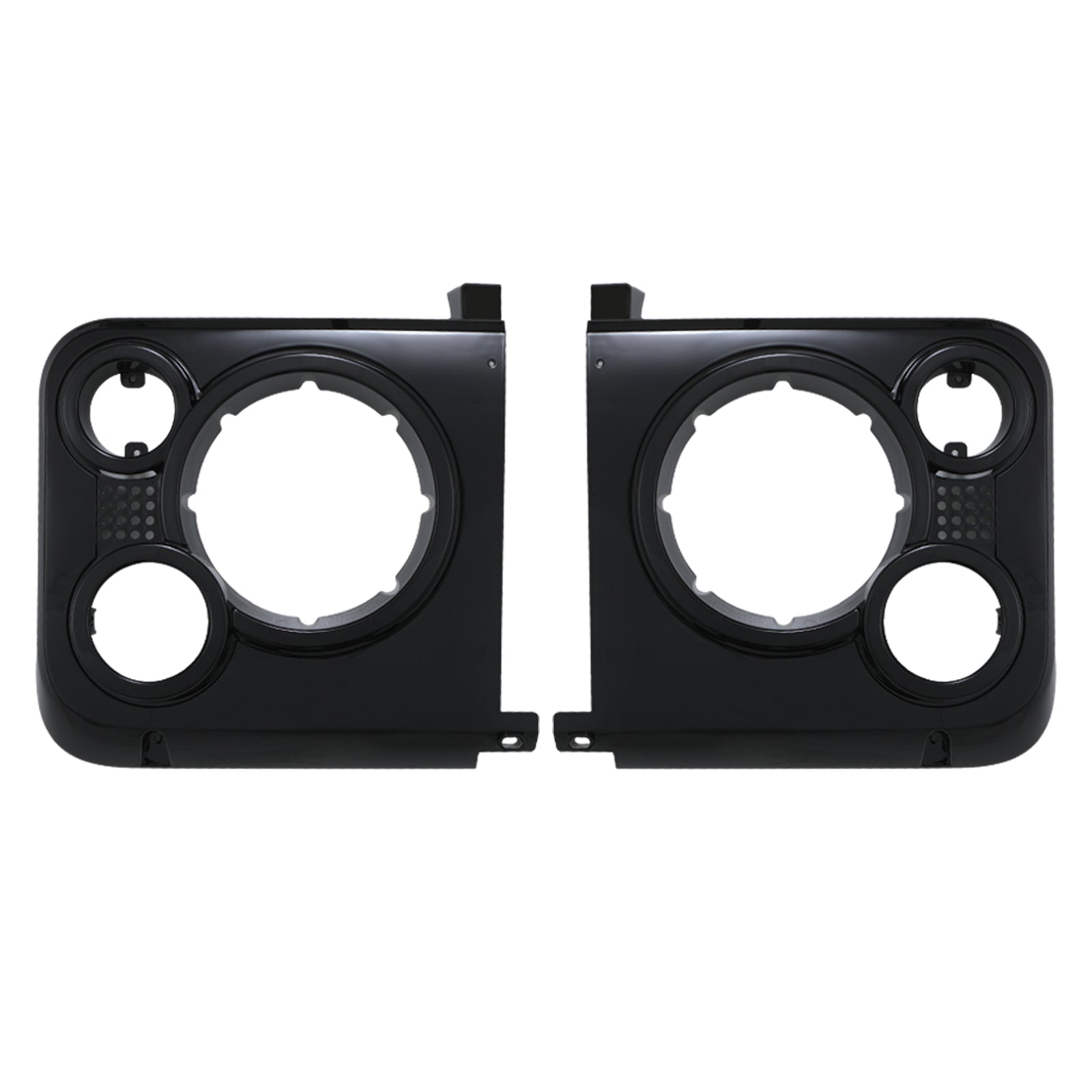 Predator 4x4 Black Grille & Light Surround Kit To Fit Land Rover Defender 83-16