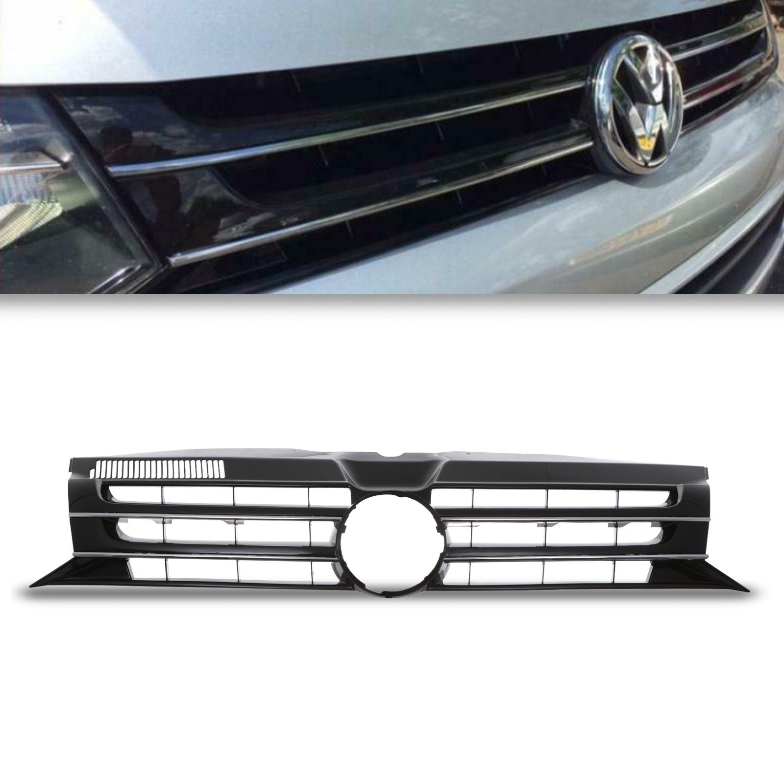 VW Transporter T5 13-15 Gloss Black Front Grille