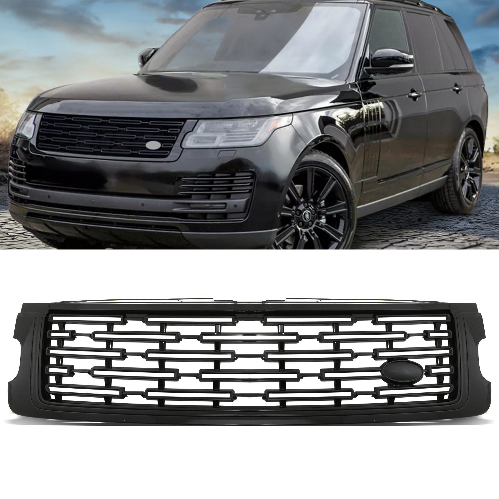Predator 4x4 Gloss Black L460 Style Grille To Fit Range Rover Vogue L405 17-20