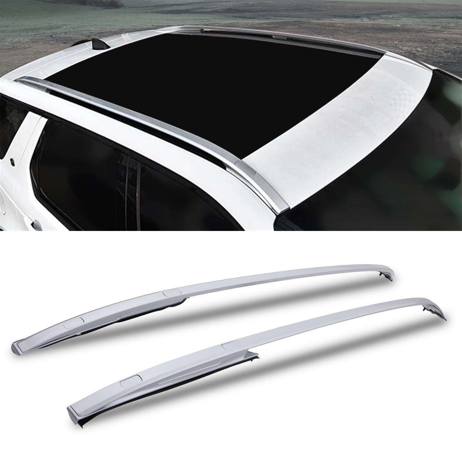 Predator 4x4 Silver Panoramic Roof Rails To Fit Land Rover Discovery Sport 15-