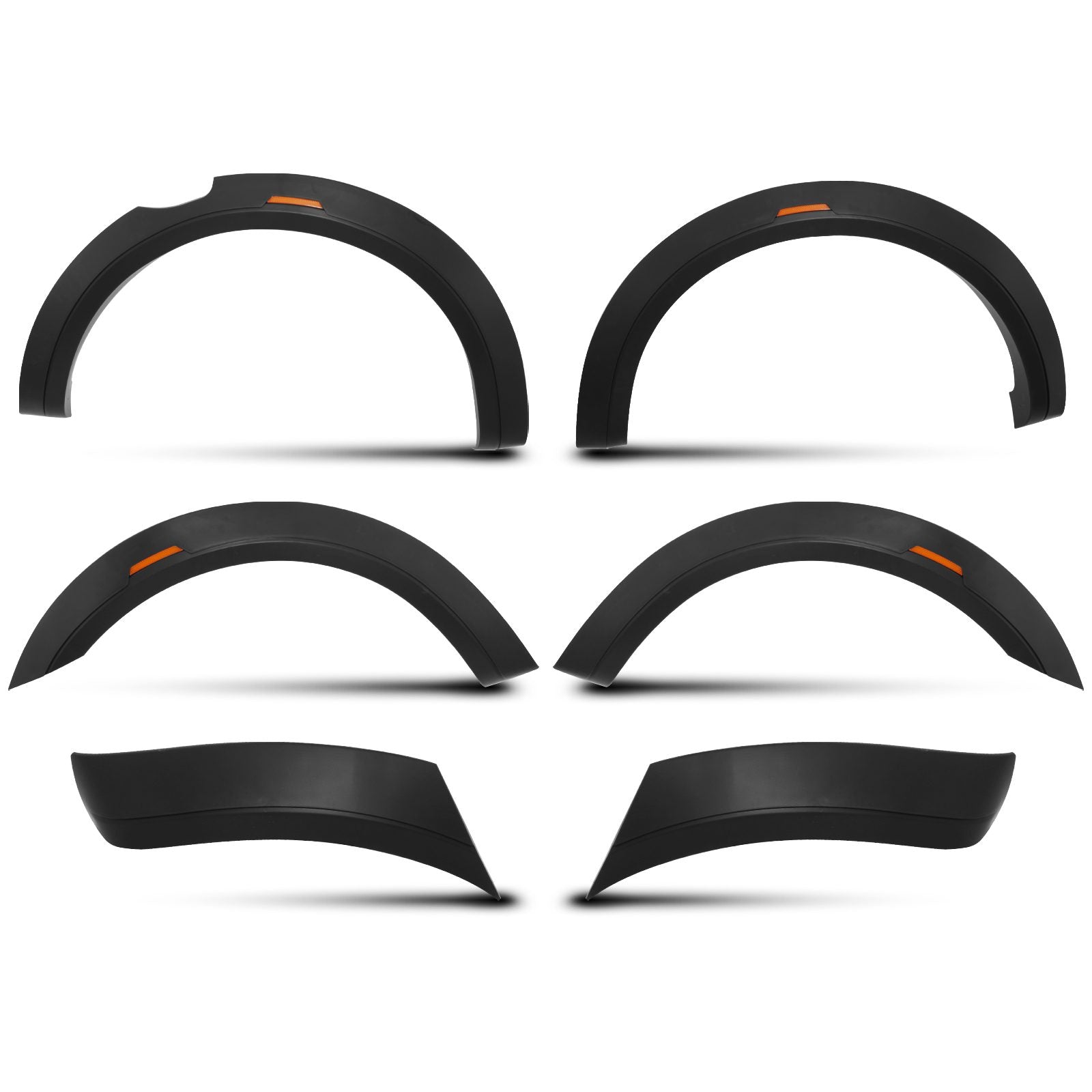 Ford Ranger T8 18+ Black Fender Flare Set With Reflectors