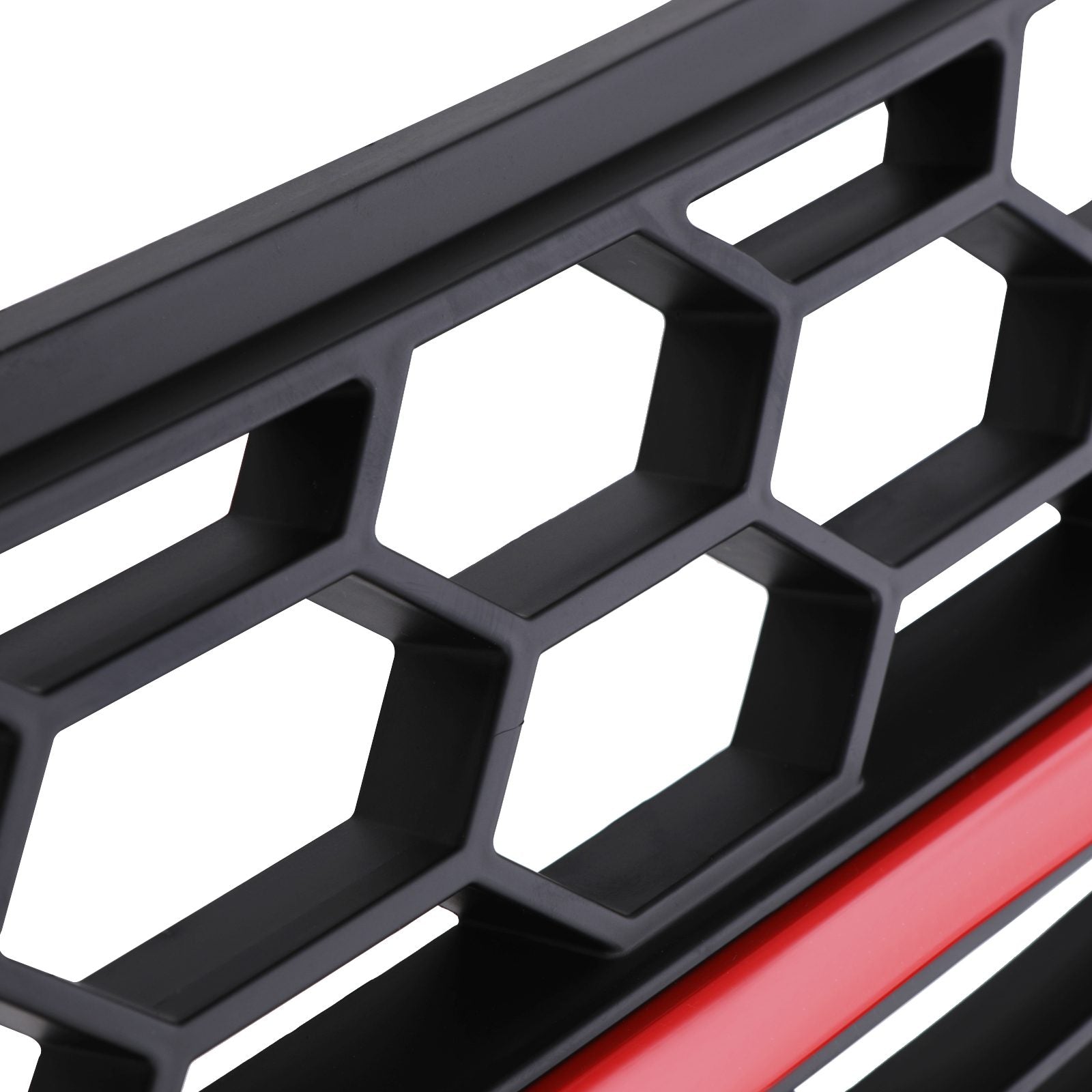 Toyota Hilux Revo 15+ Black & Red Honeycomb LED Grille