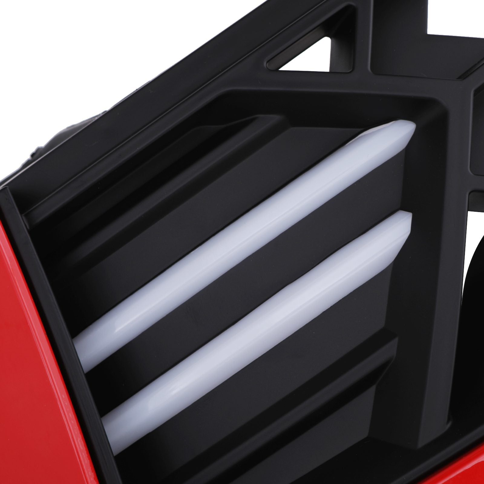 Toyota Hilux Revo 15+ Black & Red Honeycomb LED Grille