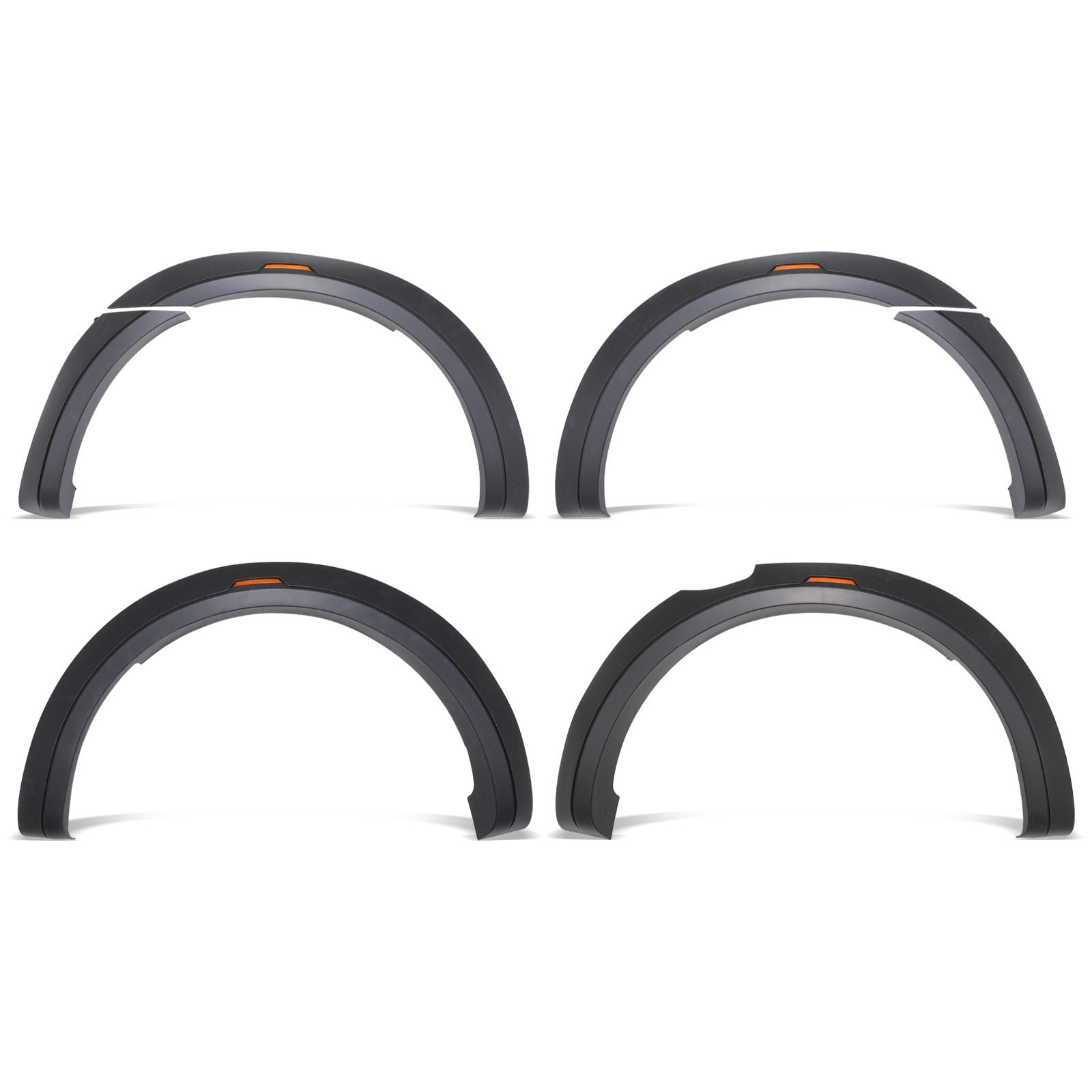 Ford Ranger T7 T8 15-22 Matte Black Wide Wheel Arch Kit with Amber LEDs