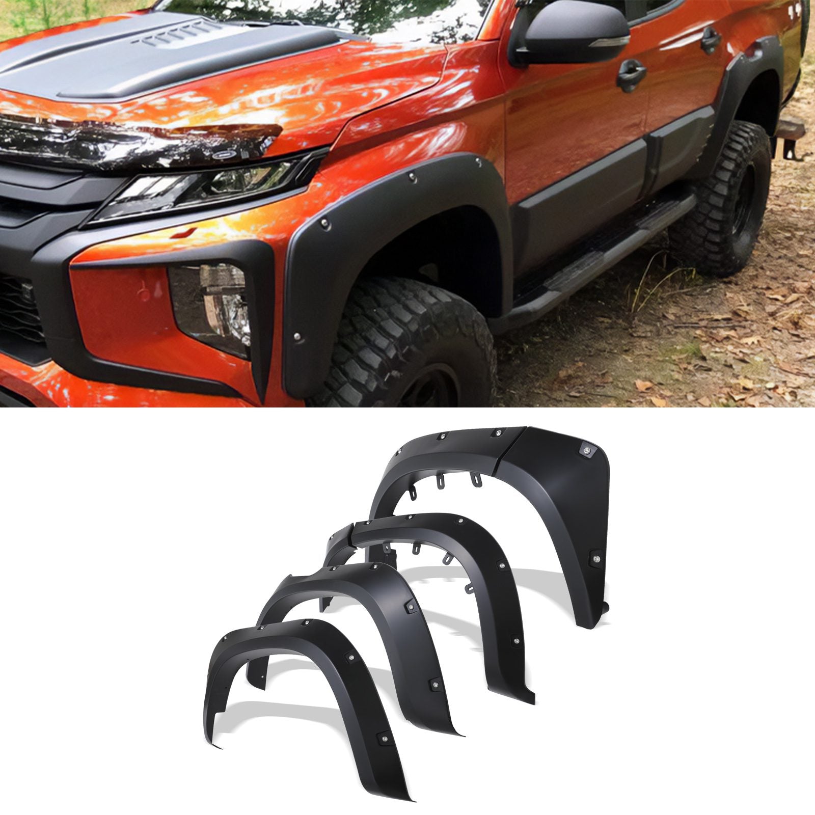 Mitsubishi L200 Triton Series 6 2019+ Black Wheel Arches