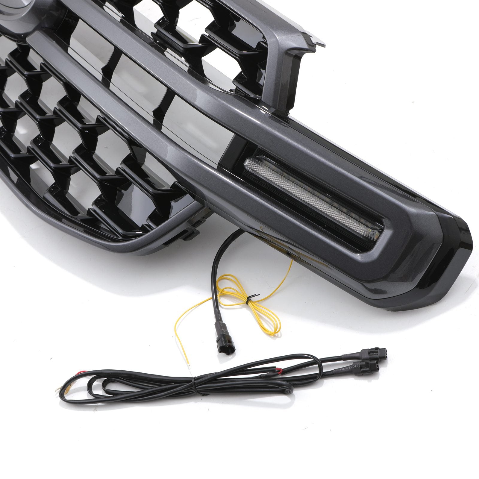 Ford Ranger T9 2023+ Grey and Black Front Grille With LEDs