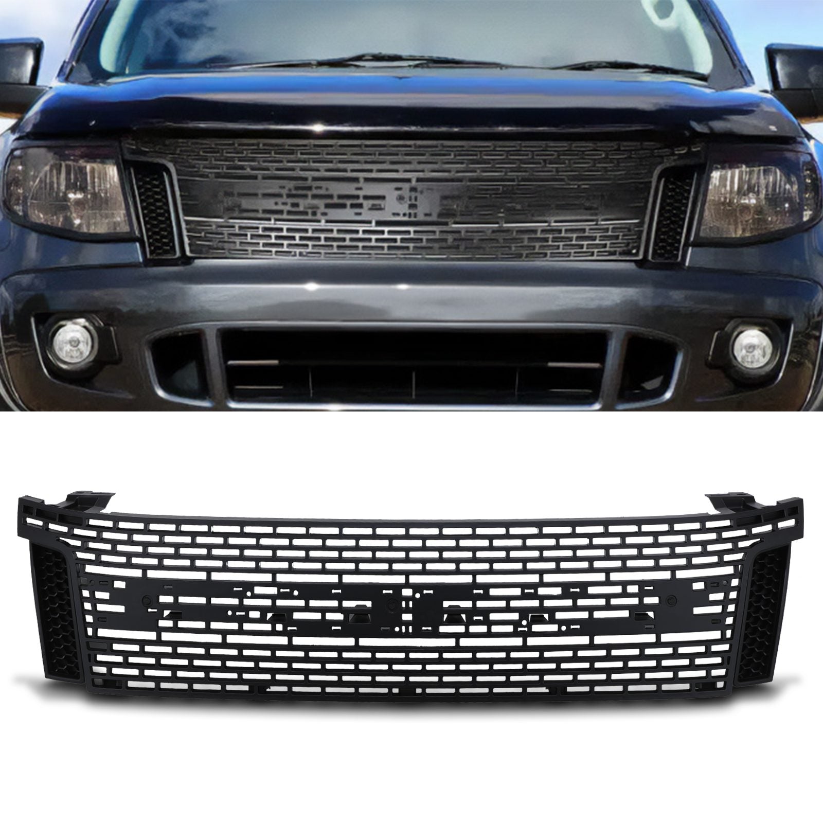 Ford Ranger T6 11-15 Matte Black Grille