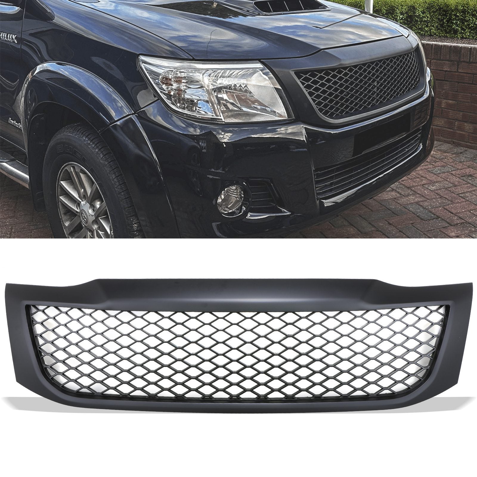 Toyota Hilux Vigo MK7 12-14 Black TRD Style Grille
