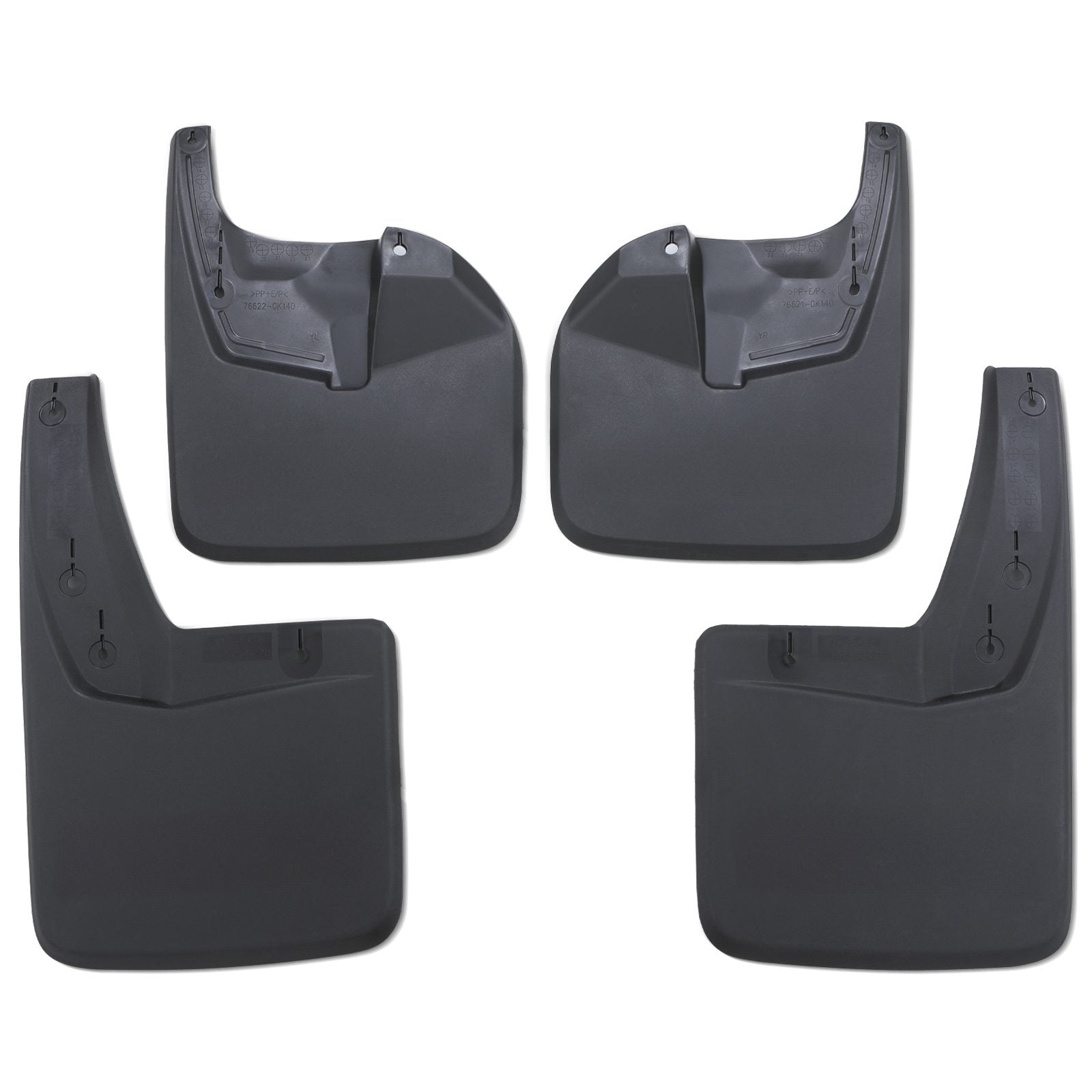 Toyota Hilux Revo MK8 15-21 Black Mud Guard Flaps