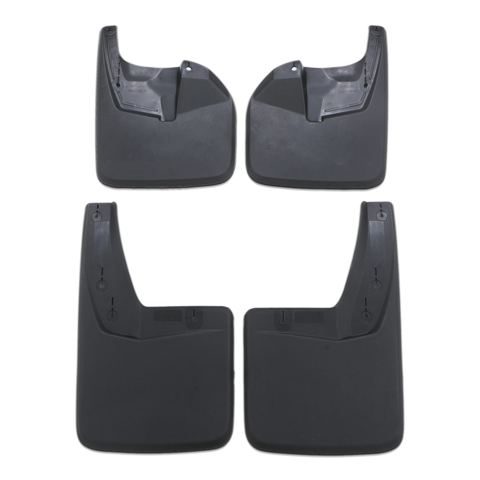 Toyota Hilux Revo MK8 15-21 Black Mud Guard Flaps
