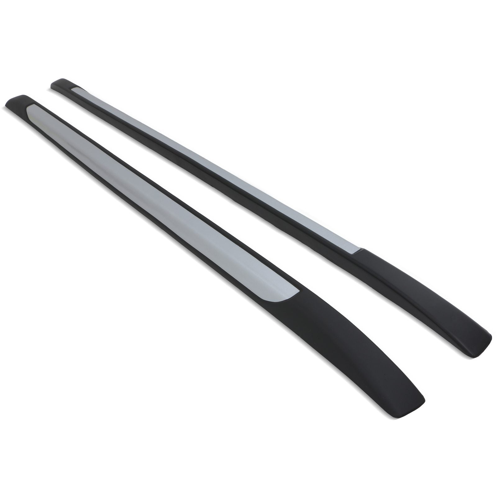 Toyota Hilux Revo MK8 15-21 Black & Silver Roof Rails