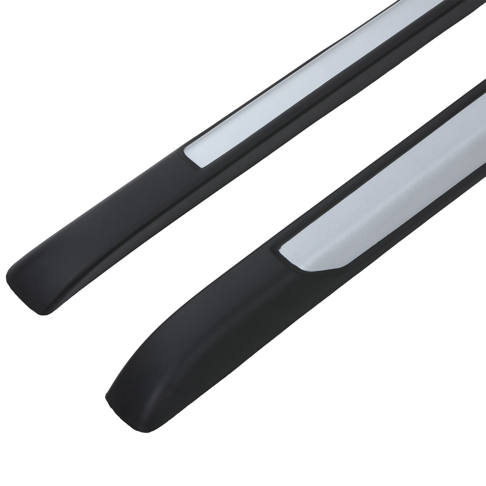 Toyota Hilux Revo MK8 15-21 Black & Silver Roof Rails
