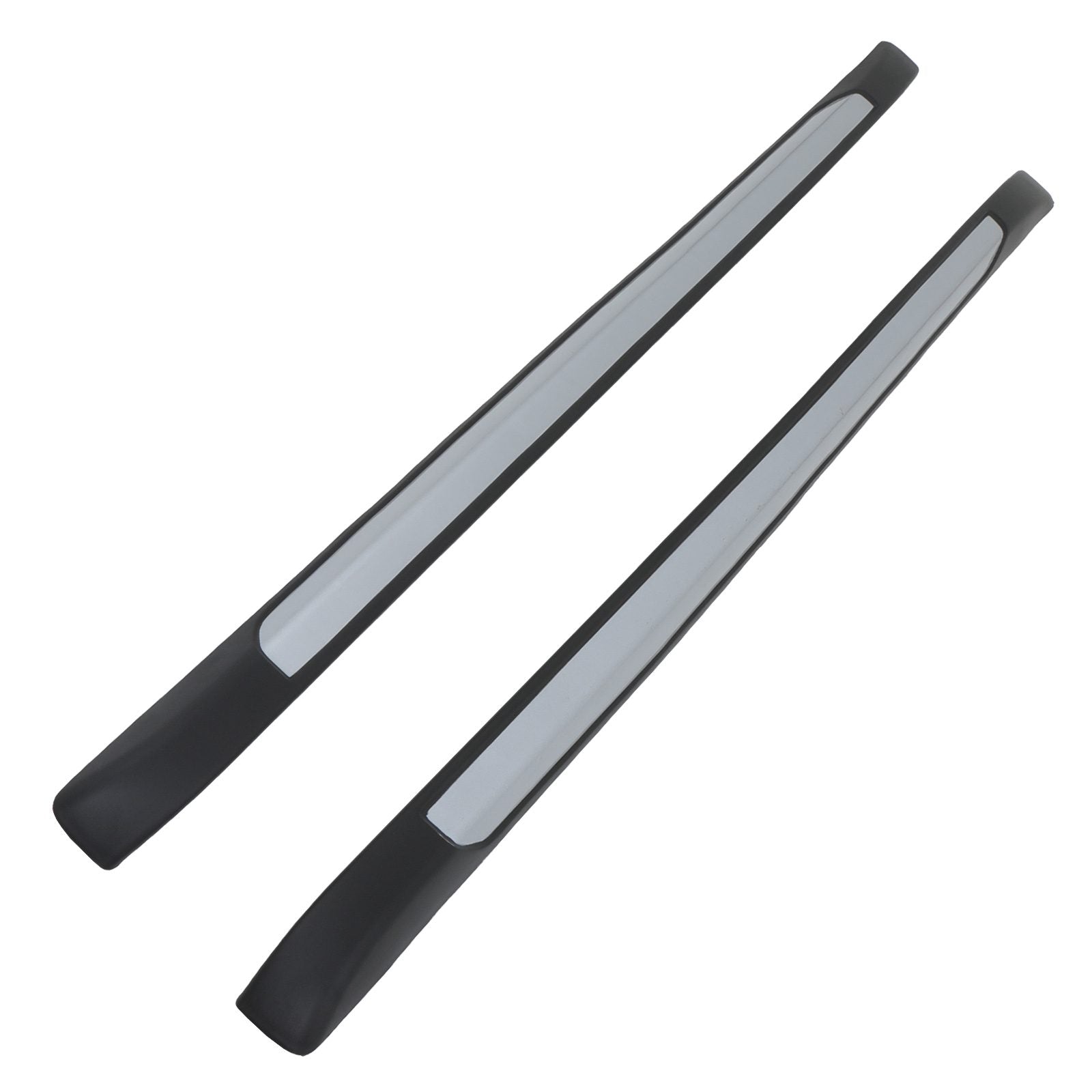 Toyota Hilux Revo MK8 15-21 Black & Silver Roof Rails