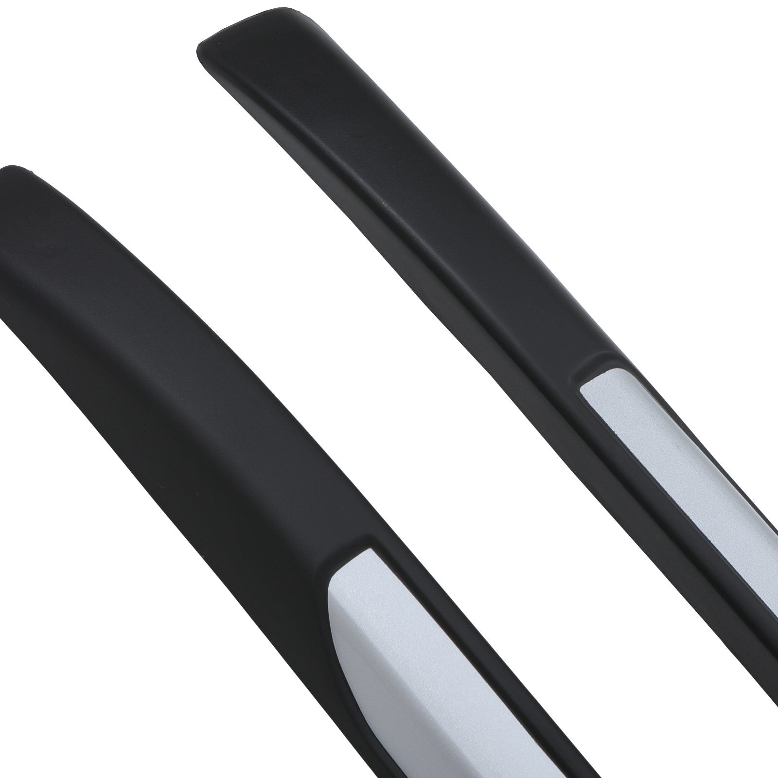 Toyota Hilux Revo MK8 15-21 Black & Silver Roof Rails