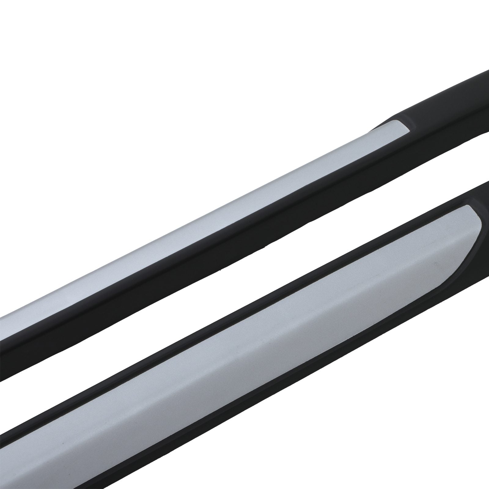 Toyota Hilux Revo MK8 15-21 Black & Silver Roof Rails