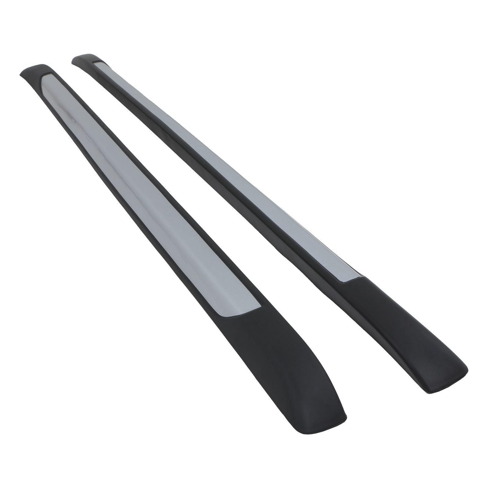 Toyota Hilux Revo MK8 15-21 Black & Silver Roof Rails