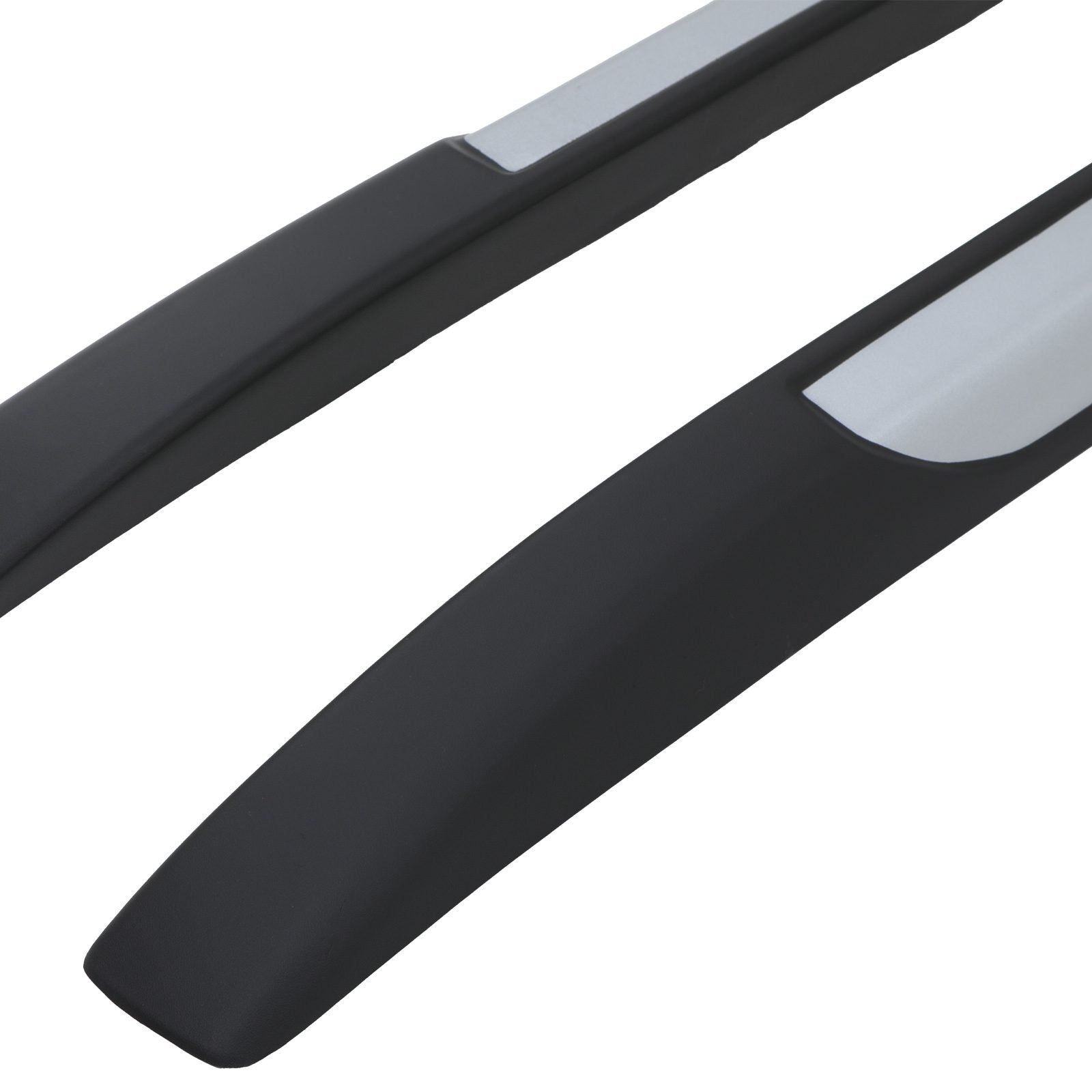 Toyota Hilux Revo MK8 15-21 Black & Silver Roof Rails
