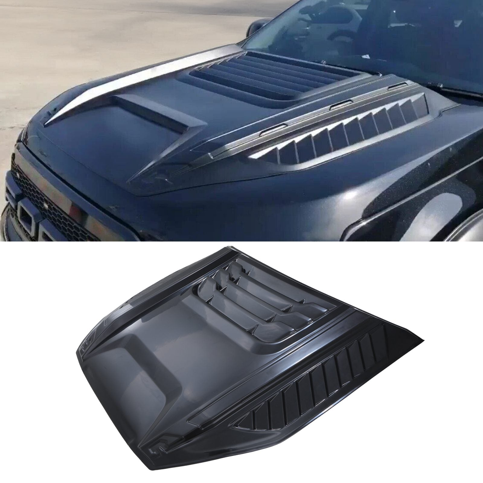Ford Ranger T9 2023+ Matte Black Bonnet Scoop