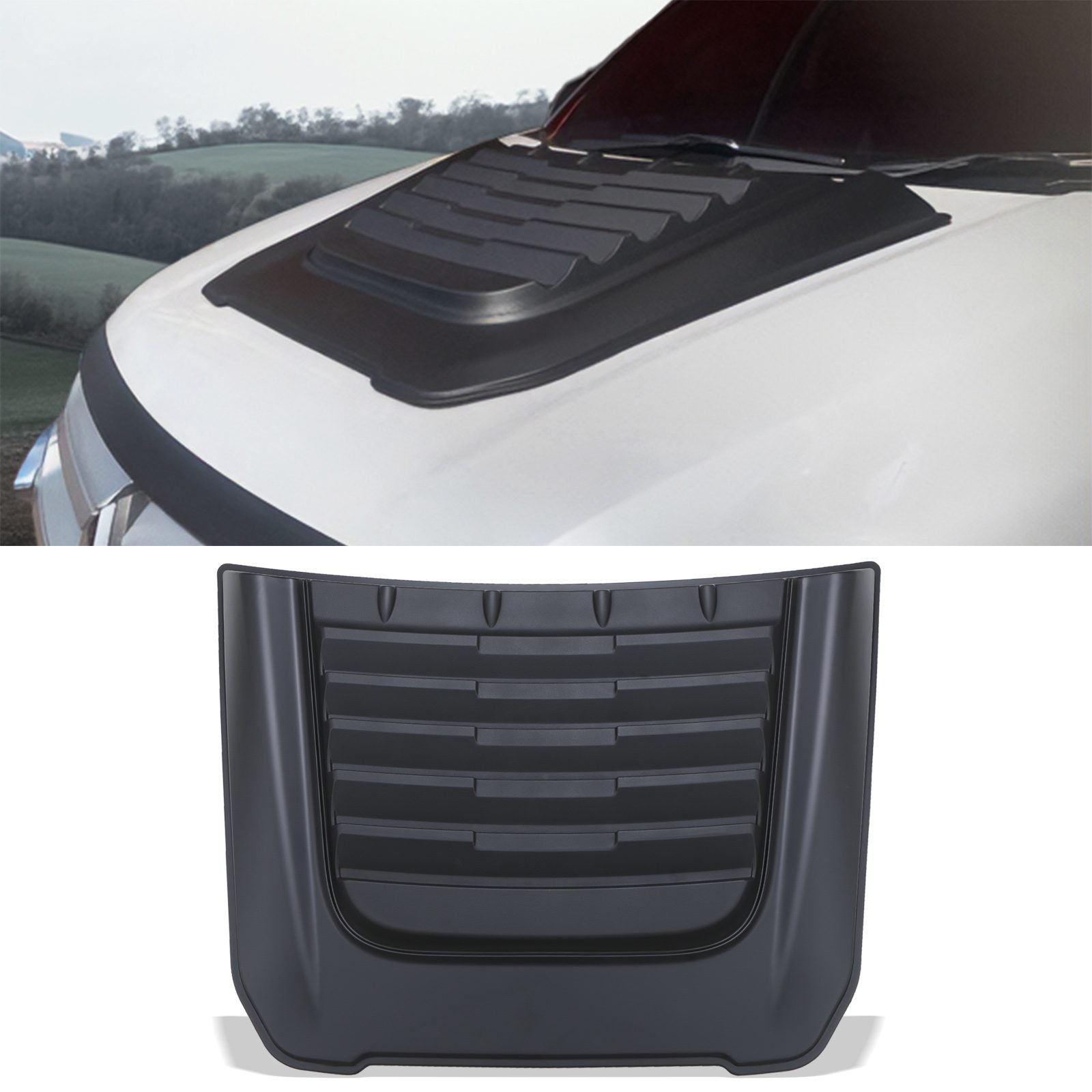 Mitsubishi L200 Triton 15-19 Black Bonnet Scoop