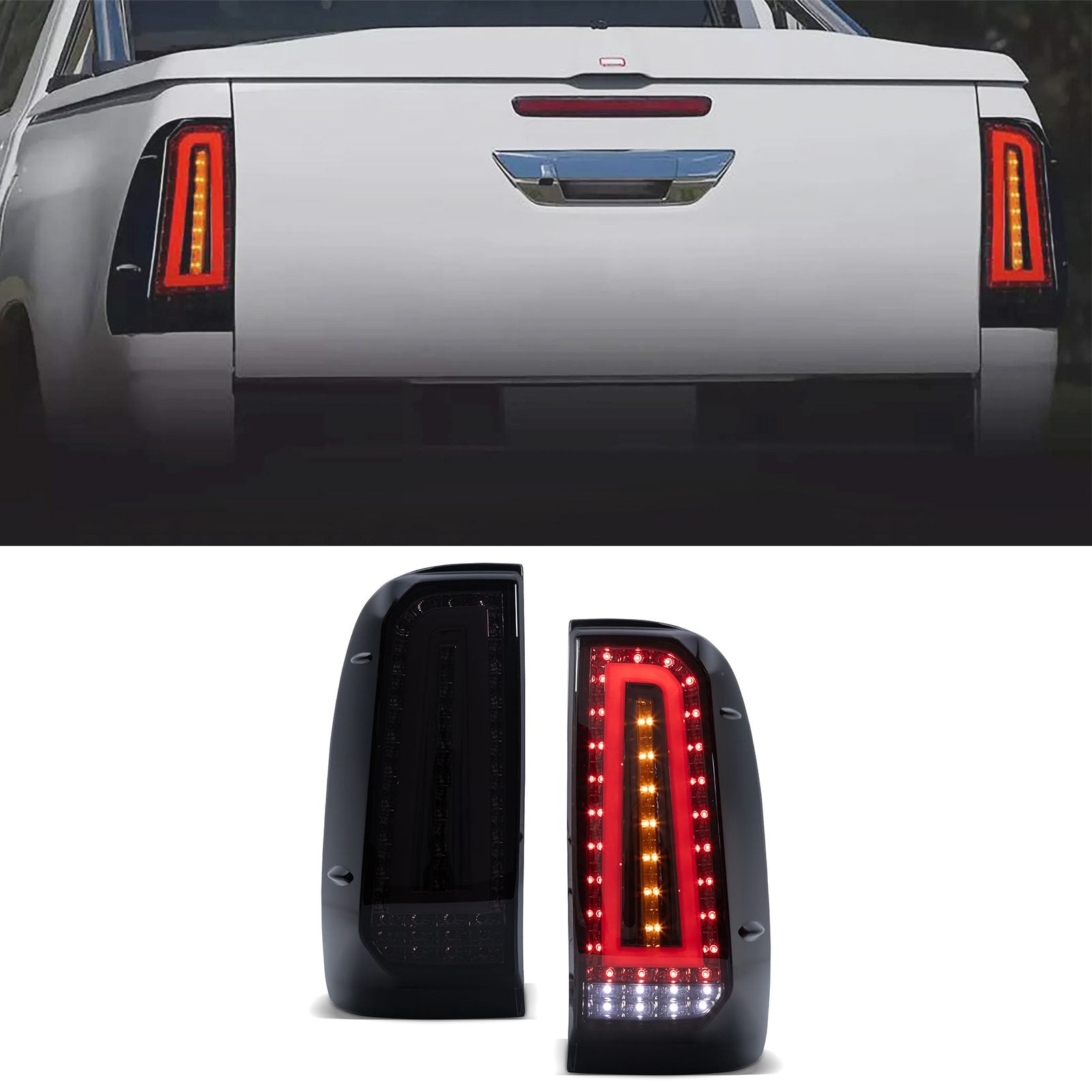 Toyota Hilux Vigo MK7 05-15 Rear Smoked LED Tail Lights