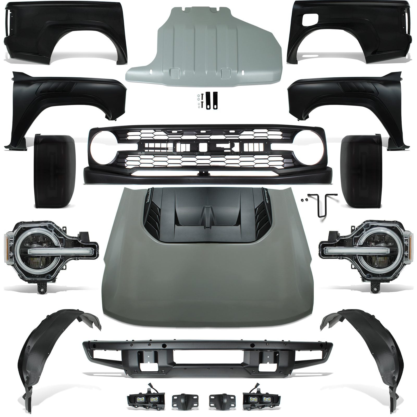 Ford Ranger T9 2023+ Full Bronco Style Conversion Body Kit