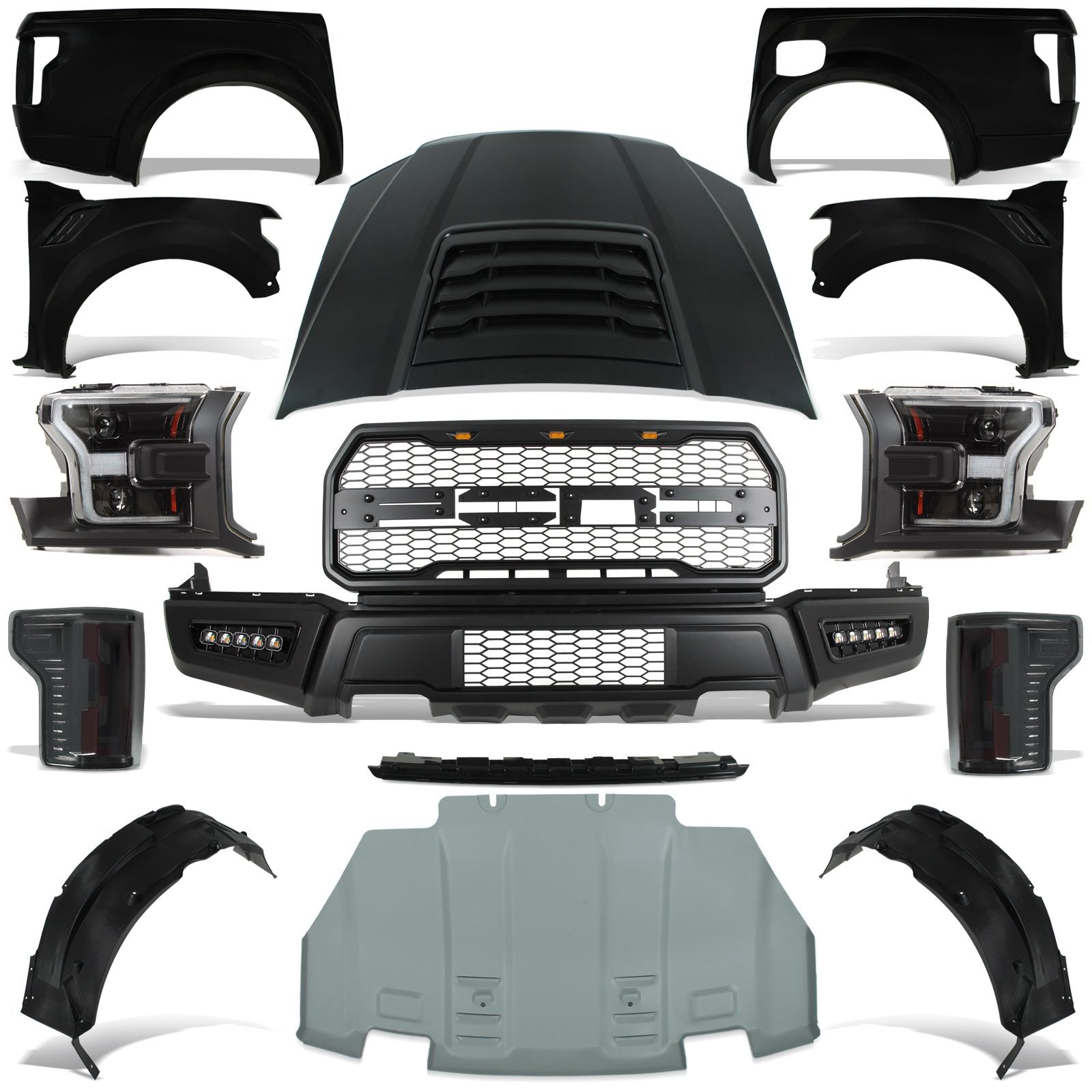 Ford Ranger T6 T7 T8 12-22 Full F150 Style Conversion Body Kit