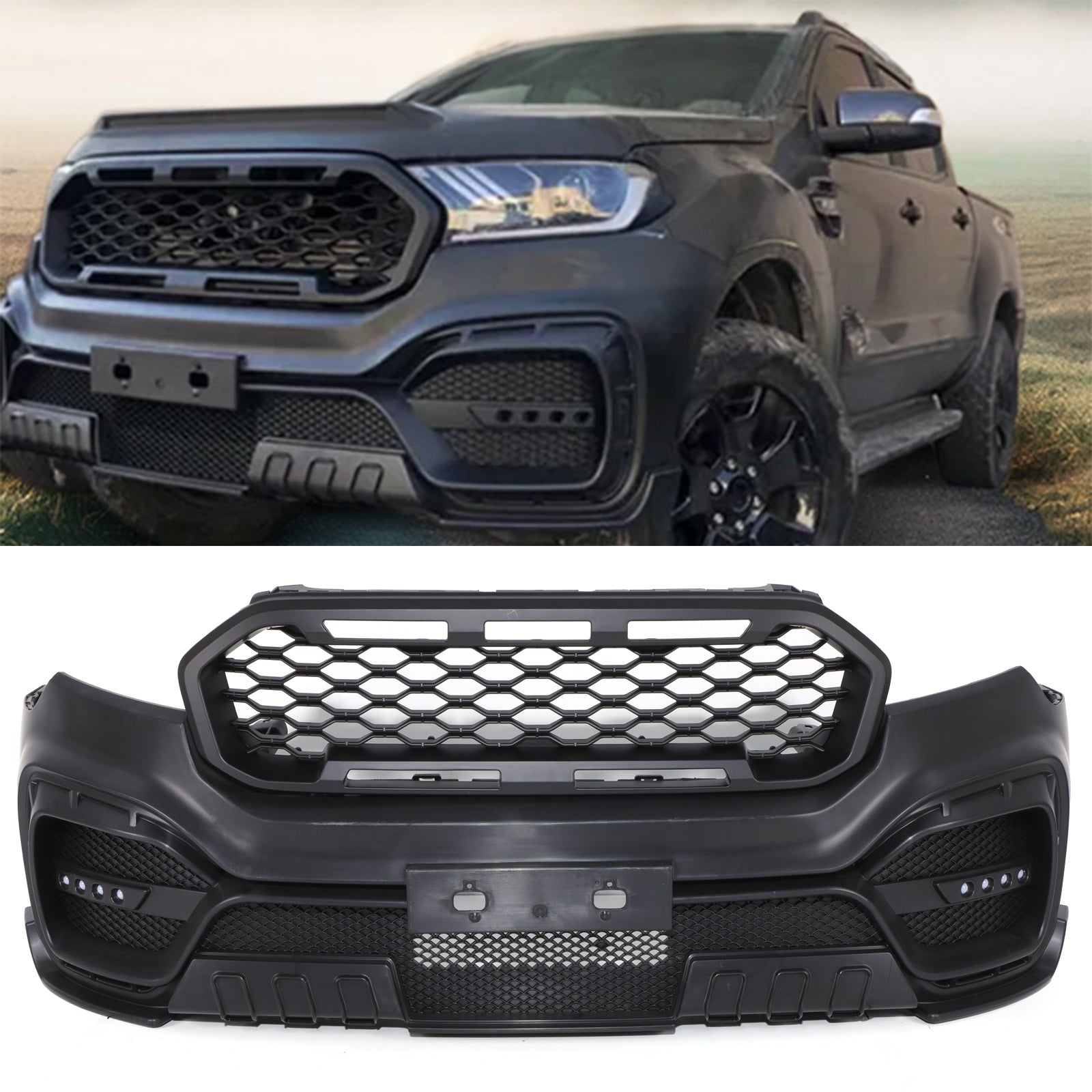 Ford Ranger T7 & T8 15-22 AMG Style Front Bumper & Grille