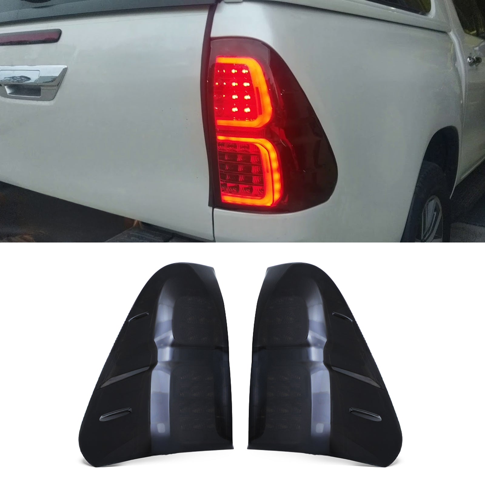 Toyota Hilux Revo MK8 2015+ Smoked LED Rear Tail Lights