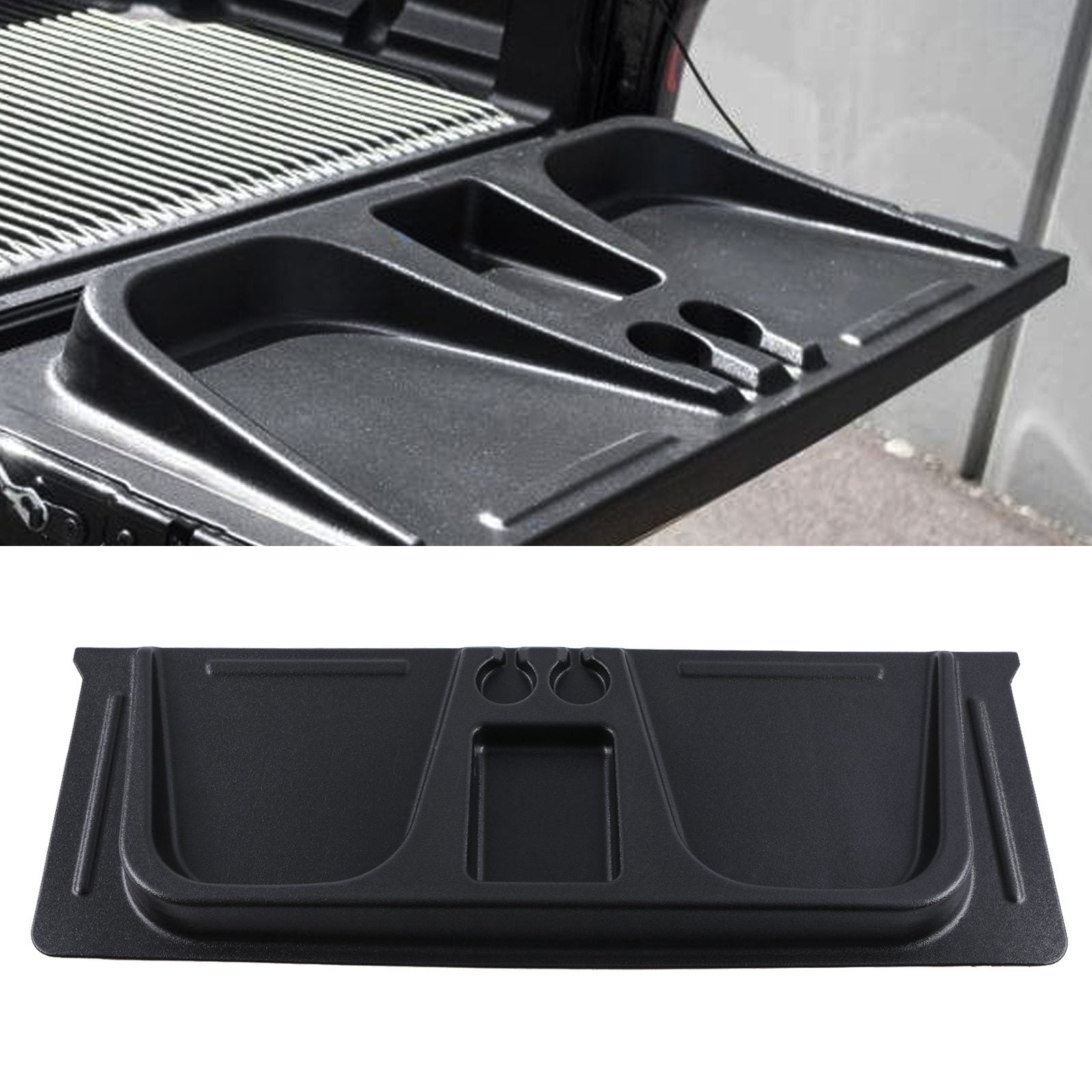 Isuzu D-Max RT 12-21 Black Tailgate Seat With Cup Holders
