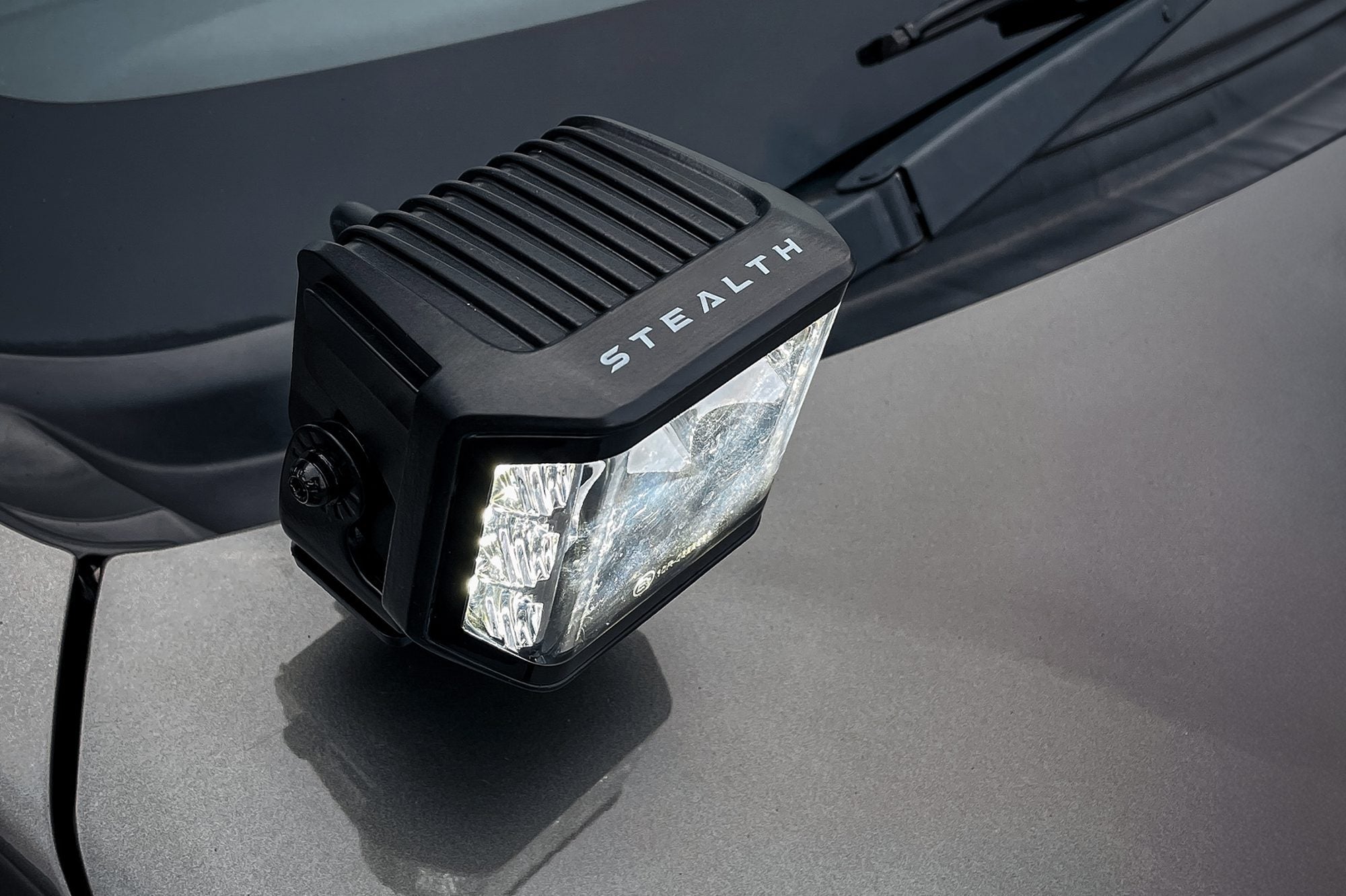 Stealth Mitsubishi L200 2015-2019 Twin 4" Dark Force LED Bonnet Kit - 16,800 Lumens