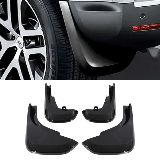 Predator 4x4 Gloss Black Mud Flaps Kit To Fit Land Rover Defender L663 2020+