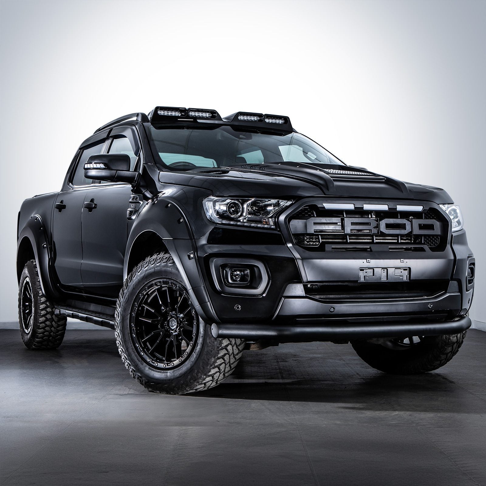 Ford Ranger T7 T8 15-21 Matte Black Bonnet Vent Cover & Bolts